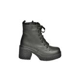 fox SHOES T996533009 Siyah Kalın Topuklu Kadın Bot, Siyah-Suni Deri, 37