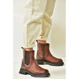 Fox Shoes Taba Alçak Topuklu Günlük Kadın Bot N674260009