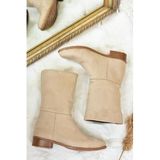 fox SHOES Ten Süet Düz Taban Günlük Kadın Bot L726597702, Ten-Süet, 37