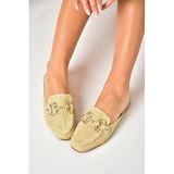 fox SHOES U250009117 Bej Hasır Kadın Terlik, Bej-Hasır, 36