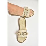 Fox Shoes U250110109 Bej Tokalı Kadın Terlik