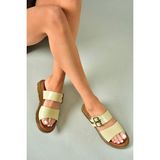 Fox Shoes U291099503 Bej Kadın Terlik