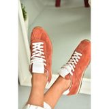 fox SHOES U312311602 Kiremit Hakiki Süet Spor Ayakkabı, Kiremit-Süet, 38