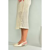 fox SHOES U518439809 Bej Alçak Topuklu Kadın Ayakkabı, Bej-Suni Deri, 36
