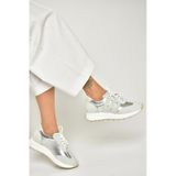 Fox Shoes U540039903 Gümüş Hakiki Deri Spor Ayakkabı Sneakers