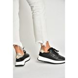 Fox Shoes U555605603 Siyah Kalın Tabanlı Spor Ayakkabı Sneakers