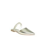 fox SHOES U590491809 Gümüş Sivri Burunlu Kadın Terlik, Gümüş-Suni Deri, 36