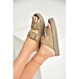 Fox Shoes U596030202 Vizon Süet Kadın Terlik