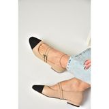 fox SHOES U725512109 Ten Kadın Babet, Ten-Suni Deri, 36