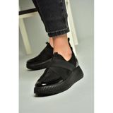 Fox Shoes U973212004 Siyah Kumaş Günlük Kadın Ayakkabı
