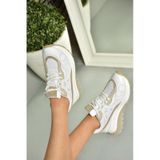 Fox Shoes U973213809 Beyaz Kalın Tabanlı Spor Ayakkabı Sneakers