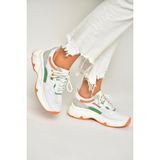 Fox Shoes U973568209 Beyaz/turuncu Kalın Tabanlı Spor Ayakkabı Sneakers - Soğuk Beyaz