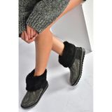 Fox Shoes V250014702 Platin Süet Tüylü Kadın Bot