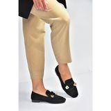 Fox Shoes V250017402 Siyah Süet Günlük Kadın Ayakkabı