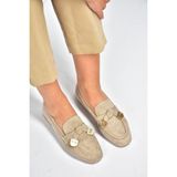 Fox Shoes V250017402 Vizon Süet Kadın Günlük Ayakkabı