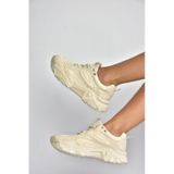 Fox Shoes V312611809 Bej Kalın Tabanlı Spor Ayakkabı Sneakers