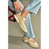 Fox Shoes V312651304 Bej Kumaş Bantlı Günlük Kadın Ayakkabı