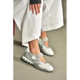 Fox Shoes V312651304 Gri Kumaş Bantlı Günlük Kadın Ayakkabı