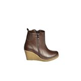 fox SHOES V361196809 Kahverengi Dolgu Topuklu Kadın Bot, Kahverengi-Suni Deri, 39
