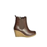 fox SHOES V361197009 Kahverengi Dolgu Topuklu Kadın Bot, Kahverengi-Suni Deri, 36