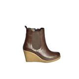fox SHOES V361197009 Kahverengi Dolgu Topuklu Kadın Bot, Kahverengi-Suni Deri, 40