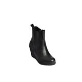 fox SHOES V361197009 Siyah Dolgu Topuklu Kadın Bot, Siyah-Suni Deri, 37