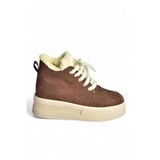 fox SHOES V367343402 Kahverengi Süet İçi Tüylü Kalın Tabanlı Kadın Bot, Kahverengi-Süet, 36