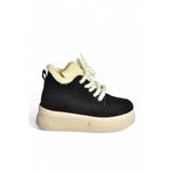 fox SHOES V367343402 Siyah Süet İçi Tüylü Kalın Tabanlı Kadın Bot, Siyah-Süet, 36
