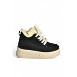 fox SHOES V367343402 Siyah Süet İçi Tüylü Kalın Tabanlı Kadın Bot, Siyah-Süet, 39