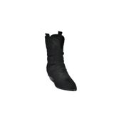 fox SHOES V404041002 Siyah Süet Kalın Topuklu Kadın Bot, Siyah-Süet, 38