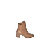 fox SHOES V468581003 Vizon Hakiki Deri Kalın Topuklu Kadın Bot, Vizon-Hakiki Deri, 37