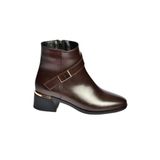 fox SHOES V518047009 Kahverengi Kalın Alçak Topuklu Kadın Bot, Kahverengi-Suni Deri, 37