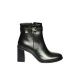 fox SHOES V518102009 Siyah Kalın Topuklu Kadın Bot, Siyah-Suni Deri, 39