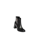 fox SHOES V518103109 Siyah Kalın Topuklu Kadın Bot, Siyah-Suni Deri, 39