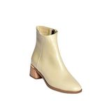 fox SHOES V518971109 Bej Alçak Tabanlı Kadın Bot, Bej-Suni Deri, 37