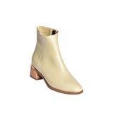 fox SHOES V518971109 Bej Alçak Tabanlı Kadın Bot, Bej-Suni Deri, 39