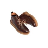 fox SHOES V555011003 Kahverengi Hakiki Deri Comfort Ortopedik Taban Bağcıklı Kadın Bot, Kahverengi-Hakiki Deri, 40