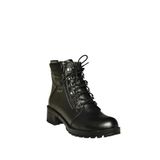fox SHOES V555085503 Siyah Hakiki Deri Comfort Ortopedik Taban Kadın Bot, Siyah-Hakiki Deri, 38