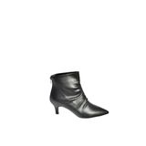 fox SHOES V572124409 Siyah Alçak Topuklu Kadın Bot, Siyah-Suni Deri, 36