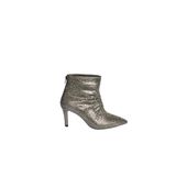 fox SHOES V572127214 Platin Sim Taşlı İnce Topuklu Abiye Bot, Platin-Sim, 38