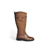 fox SHOES V654002803 Kahverengi Hakiki Deri Düz Tabanlı Binici Çizmesi, Kahverengi-Hakiki Deri, 39