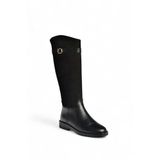 fox SHOES V654002803 Siyah Hakiki Deri Düz Tabanlı Binici Çizmesi, Siyah-Hakiki Deri, 37