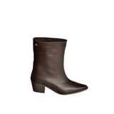 fox SHOES V654082003 Kahverengi Hakiki Deri Alçak Topuklu Kadın Bot, Kahverengi-Hakiki Deri, 37