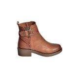 fox SHOES V674121109 Taba Alçak Topuklu Kadın Bot, Taba-Suni Deri, 38