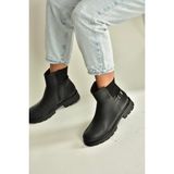 Fox Shoes V674420409 Siyah Kalın Tabanlı Içi Tüylü Kadın Bot