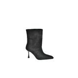 fox SHOES V752550202 Siyah Süet İnce Topuklu Kadın Bot, Siyah-Süet, 36