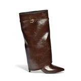 Fox Shoes V820141860 Kahverengi Rustik İnce Topuklu Kadın Çizme