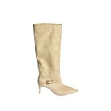 fox SHOES V820143202 Süet İnce Topuklu Klasik Kadın Çizme
