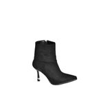 fox SHOES V820200702 Siyah Süet İnce Topuklu Kadın Bot, Siyah-Süet, 37