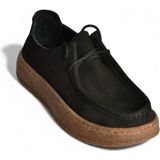 Fox Shoes V944092701 Siyah Hakiki Deri Nubuk Günlük Ayakkabı
